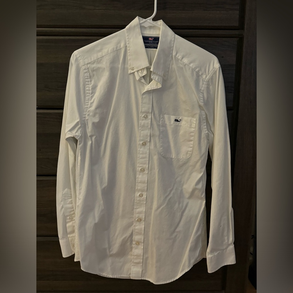 Men’s Vineyard Long Sleeve Dress Shirt Button Down - Small